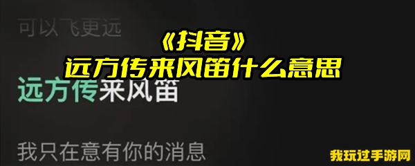 《抖音》远方传来风笛什么意思