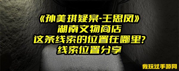 《孙美琪疑案-王思凤》湖南文物商店这条线索的位置在哪里？线索位置分享