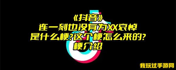 《抖音》连一刻也没有为XX哀悼是什么梗？这个梗怎么来的？梗介绍