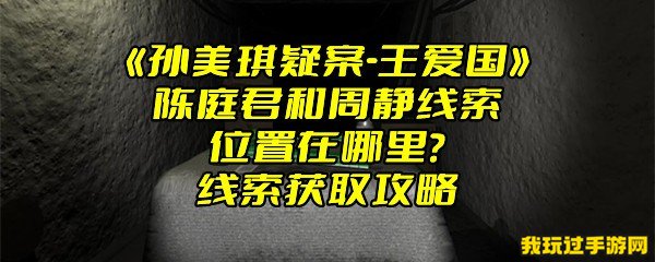 《孙美琪疑案-王爱国》陈庭君和周静线索位置在哪里？线索获取攻略