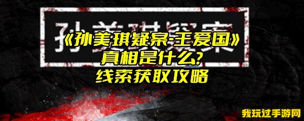 《孙美琪疑案-王爱国》真相是什么？线索获取攻略