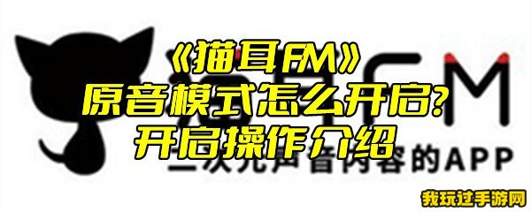 《猫耳FM》原音模式怎么开启？开启操作介绍