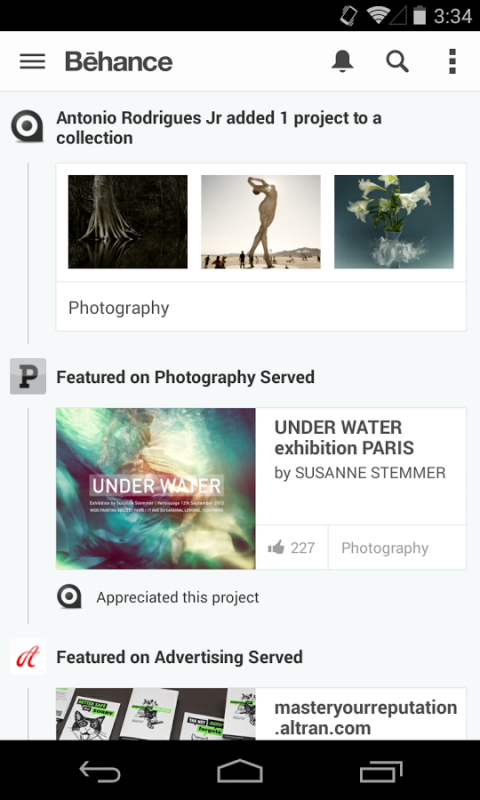 Behance软件截图